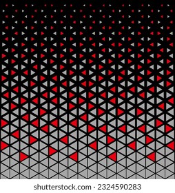 Halftone Dreiecksmuster. Abstrakter geometrischer Farbverlauf-Hintergrund. Vektorgrafik, EPS10.