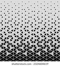Halftone triangles pattern. Abstract geometric gradient background. Vector illustration, EPS 10.