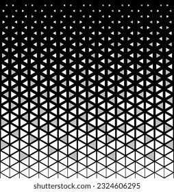 Halftone triangles pattern. Abstract geometric gradient background. Vector illustration, EPS 10.