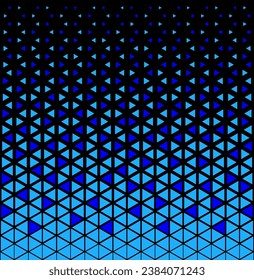 Halftone triangles pattern. Abstract geometric gradient background. Vector illustration, EPS 10.