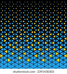 Halftone triangles pattern. Abstract geometric gradient background. Vector illustration, EPS 10.