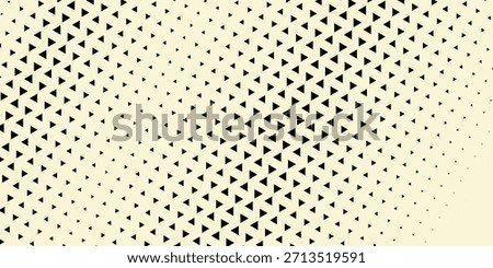 Halftone triangles pattern. Abstract geometric gradient background. Vector illustration,