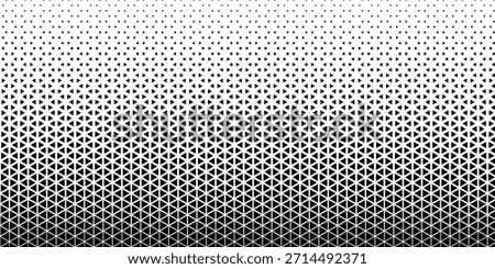 Halftone triangles pattern. Abstract geometric gradient background. Vector illustration, EPS 10.