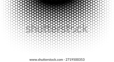 Halftone triangles pattern. Abstract geometric gradient background. Vector illustration	