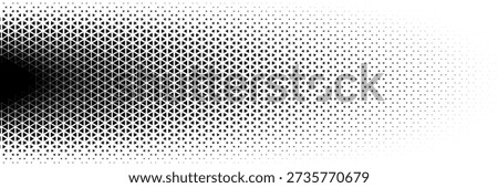 Halftone triangles pattern. Abstract geometric gradient background. Vector illustration	