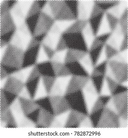 Halftone triangles, polygonal background, geo, black and white geometric texture, digital graphic