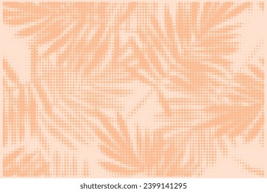 halftone  tropical leafs vintage effect and polka included , dots effect background modern print pattern design for carpet, rug, scarf, clothing, wear, shawl, fabric, wallpaper, wrapping, covers, tie