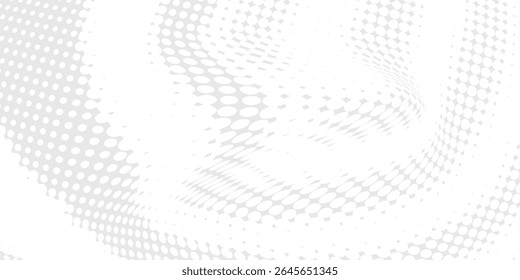 Halftone twisted grunge Dot white gray wave light technology texture background. Abstract big data digital concept.	pattern design