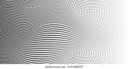 Halftone twisted grunge pattern design. vector ilustration