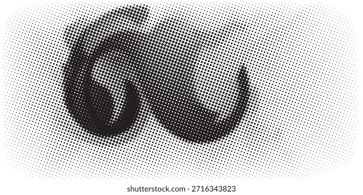 Halftone twisted grunge pattern design