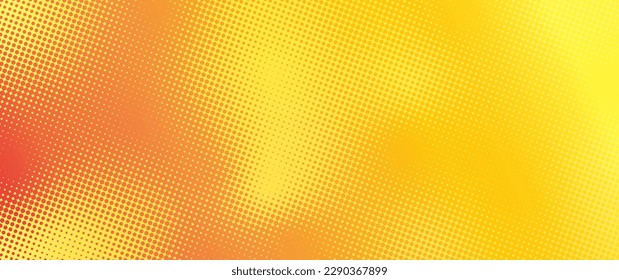 Halftone vector art background for cover design, poster, cover, banner, flyer and cards. Bright abstract design with orange and yellow dots. Hot summer illustration.