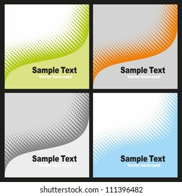 Halftone vector background. Color set. EPS-10 (non transparent elements,non gradient)