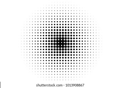 Halftone vector background. Digital gradient. Dotted pattern with circles, dots, point large scale. Design element for web banners, posters, cards, wallpapers, sites, panels. Black and white color 