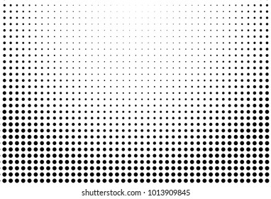 Halftone vector background. Digital gradient. Dotted pattern with circles, dots, point large scale. Design element for web banners, posters, cards, wallpapers, sites, panels. Black and white color 