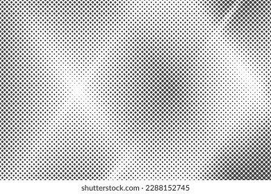 Halftone vector background. Dotted texture with gradient. Retro cartoon gradation illustration with pixel effect. Cross scratched mirror backdrop