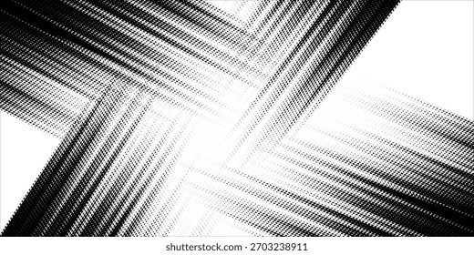 A falha de plano de fundo do vetor de meio-tom distribui a dispersão de pontos. Composição de alto contraste em preto e branco com fade abstrato e bordas pretas irregulares.