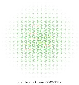 Halftone vector background made of word spring