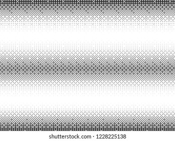 Halftone vector background. Monochrome halftone pattern. Abstract geometric dots background. Pop Art gradient black white texture. Retro elements fabric texture.