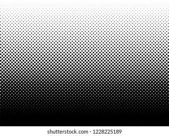 Halftone vector background. Monochrome halftone pattern. Abstract geometric dots background. Pop Art comic gradient black white texture. Design for presentation banner, flyer, business cards, stickers