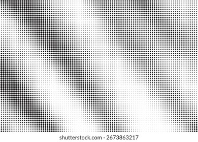 Plano de fundo de vetor de meio-tom. Padrão de meio-tom monocromático. Fundo de pontos geométricos abstratos. Textura de gradiente de quadrinhos Pop Art. Design para banner de apresentação, folheto, cartões de visita, adesivos.