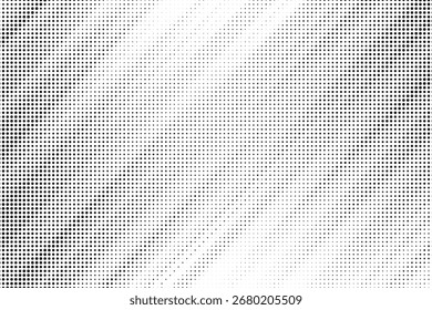 Arrière-plan Image vectorielle demi-teinte. Motif de demi-teintes monochrome. arrière-plan Abstrait à points géométriques. Texture dégradée de bande dessinée Art Pop. Conception pour la bannière de présentation, flyer, cartes de visite, autocollants.