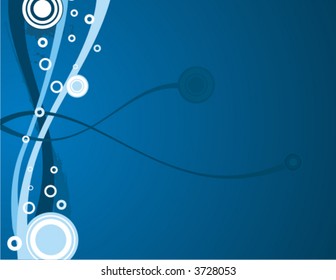 Halftone vector background series with circle and stripe details, designed in blue colors.