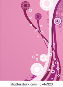 Halftone vector background series with circle and stripe details, designed in purple and rose colors.