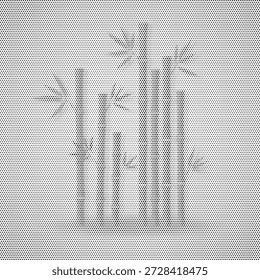Vector semitono de bambú, perfecto para pósters de meditación zen, marca ecológica y fondos de bienestar natural.