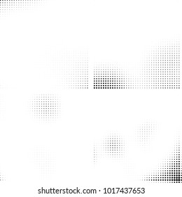 Halftone vector black white. Abstract pattern of dots on a white background. Collection of four textures for printing on business cards, labels, posters, badges and design your own