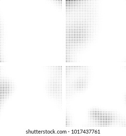 Halftone vector black white. Abstract pattern of dots on a white background. Collection of four textures for printing on business cards, labels, posters, badges and design your own