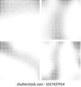 Halftone vector black white. Abstract pattern of dots on a white background. Collection of four textures for printing on business cards, labels, posters, badges and design your own