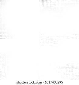 Halftone vector black white. Abstract pattern of dots on a white background. Collection of four textures for printing on business cards, labels, posters, badges and design your own