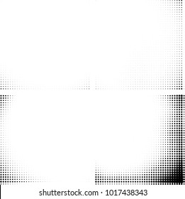 Halftone vector black white. Abstract pattern of dots on a white background. Collection of four textures for printing on business cards, labels, posters, badges and design your own