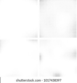 Halftone vector black white. Abstract pattern of dots on a white background. Collection of four textures for printing on business cards, labels, posters, badges and design your own