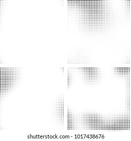 Halftone vector black white. Abstract pattern of dots on a white background. Collection of four textures for printing on business cards, labels, posters, badges and design your own