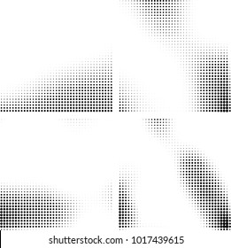 Halftone vector black white. Abstract pattern of dots on a white background. Collection of four textures for printing on business cards, labels, posters, badges and design your own