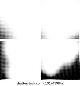 Halftone vector black white. Abstract pattern of dots on a white background. Collection of four textures for printing on business cards, labels, posters, badges and design your own