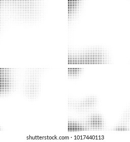 Halftone vector black white. Abstract pattern of dots on a white background. Collection of four textures for printing on business cards, labels, posters, badges and design your own
