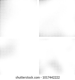 Halftone vector black white. Abstract pattern of dots on a white background. Collection of four textures for printing on business cards, labels, posters, badges and design your own