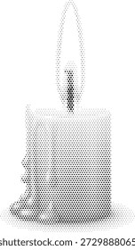 Vela de Vector de semitono que quema el palillo para la luz espiritual y los conceptos del diseño de la relajación
