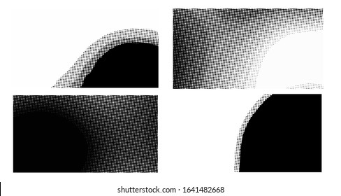 Halftone vector dots background. Set  Pop-art.