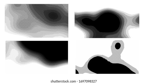 Halftone vector dots background. Set  Pop-art.