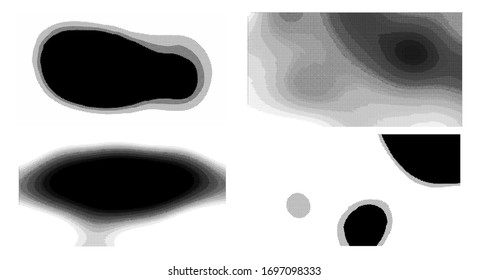 Halftone vector dots background. Set  Pop-art.