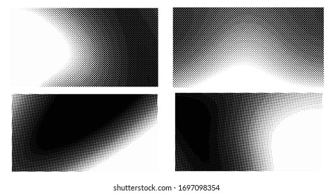 Halftone vector dots background. Set  Pop-art.