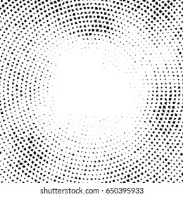 Halftone vector elemens.Halftone effect. Background concept. Vignette texture. 
Distorted square dots isolated on the white background.