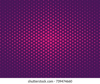 Halftone vector illustration, pink rose Gradient Texture, Dotted, Pop Art violet, purple Background. Background of Art. Seamlessly Repeatable. EPS10