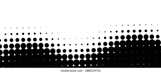 vector de semitono. Punto abstracto monocromo, puntos de semitono gradiente para el patrón de fondo y la textura.