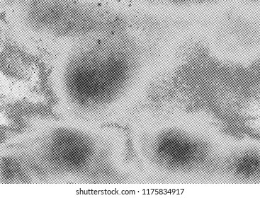 Halftone vector texture overlay. Monochrome abstract splattered background.