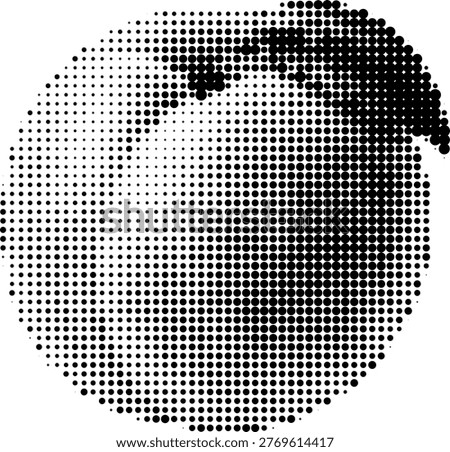 Halftone vector transparent png grunge peach fruit retro dotted design