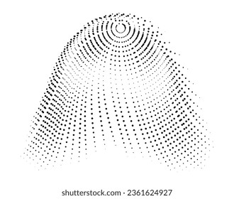 ilustración de semitono vectorial patrón de semitono puntos de semitono de malla medio tono de la pantalla del radio del toro, un patrón de punto sobre fondo blanco, 